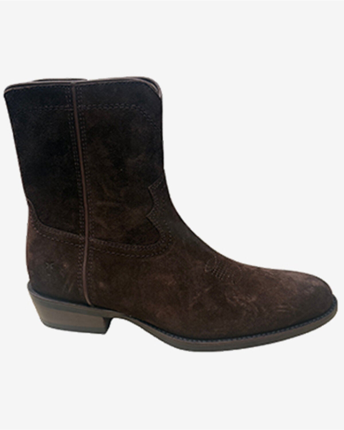 Image #1 - Frye Men's Boot Barn Exclusive Roscoe Inside Zip Ankle Boots - Round Toe, Chocolate, hi-res