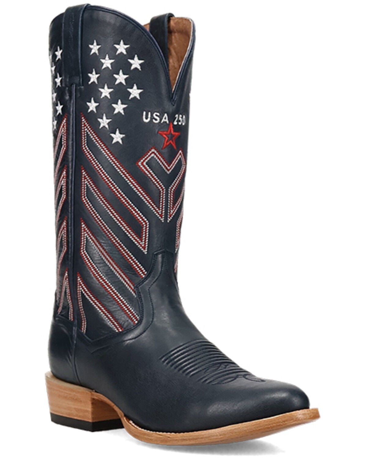 Dan Post Men's America 250 Western Boots - Round Toe, Blue, hi-res