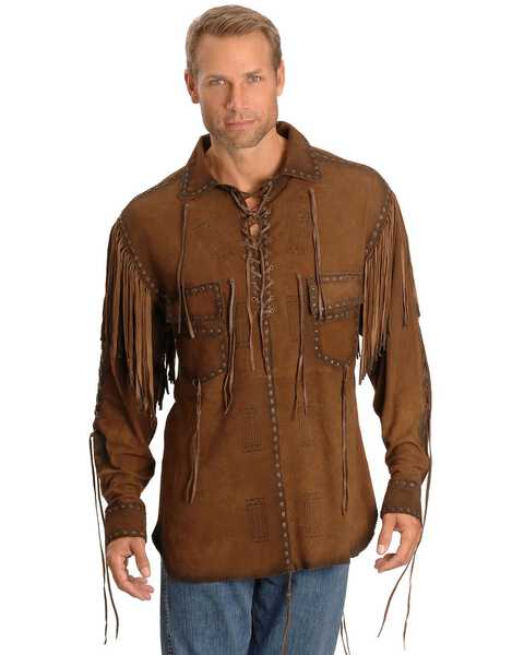 Image #1 - Kobler Cheval Leather Shirt, Brown, hi-res