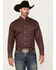 Image #1 - Ariat Men's Wrinkle Free Iman Paisley Print Long Sleeve Button-Down Western Shirt - Big, Navy, hi-res