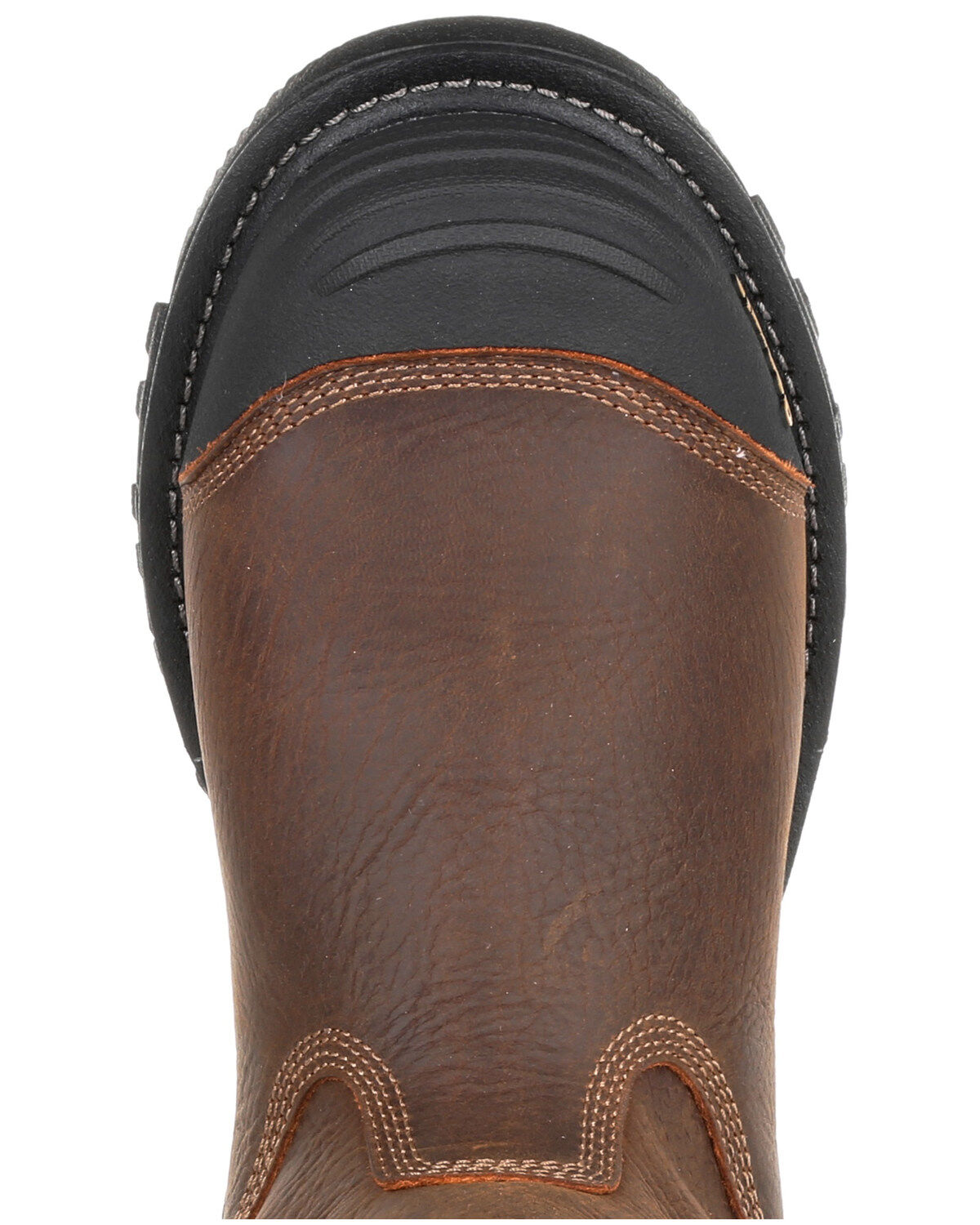Image #6 - Georgia Boot Men's Rumbler Waterproof Western Work Boots - Composite Toe, Black/brown, hi-res