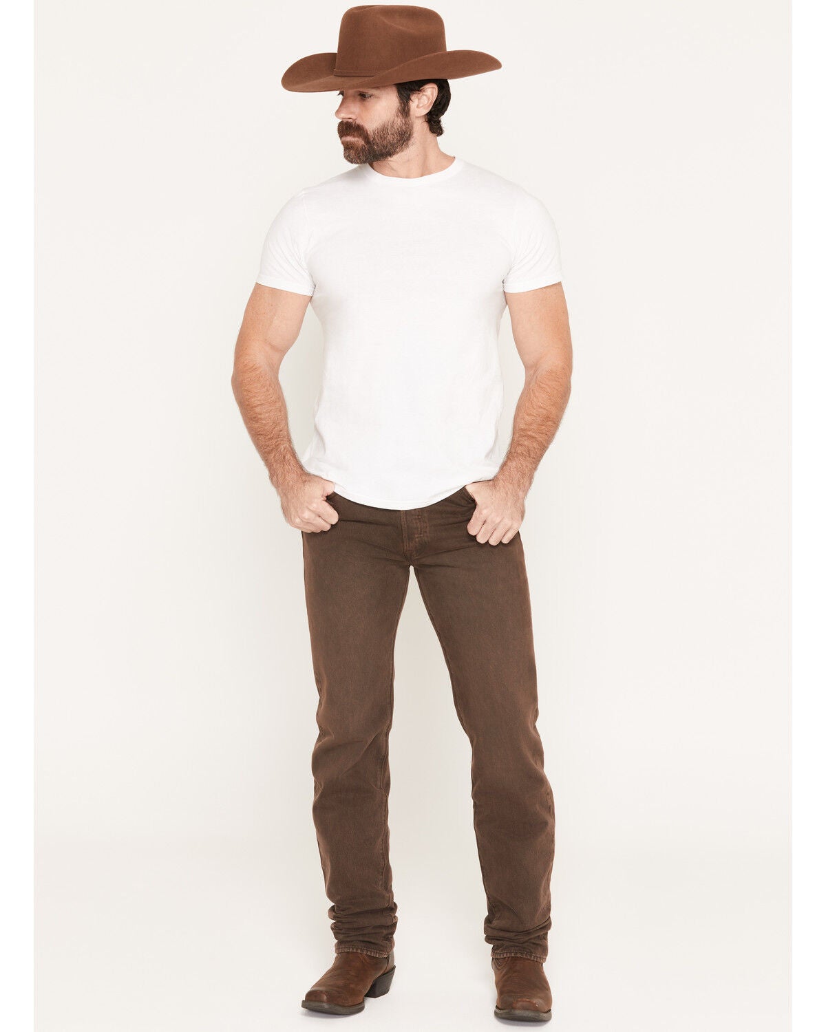 Levi's Men's 501 Original Straight Denim Jeans, Brown, hi-res