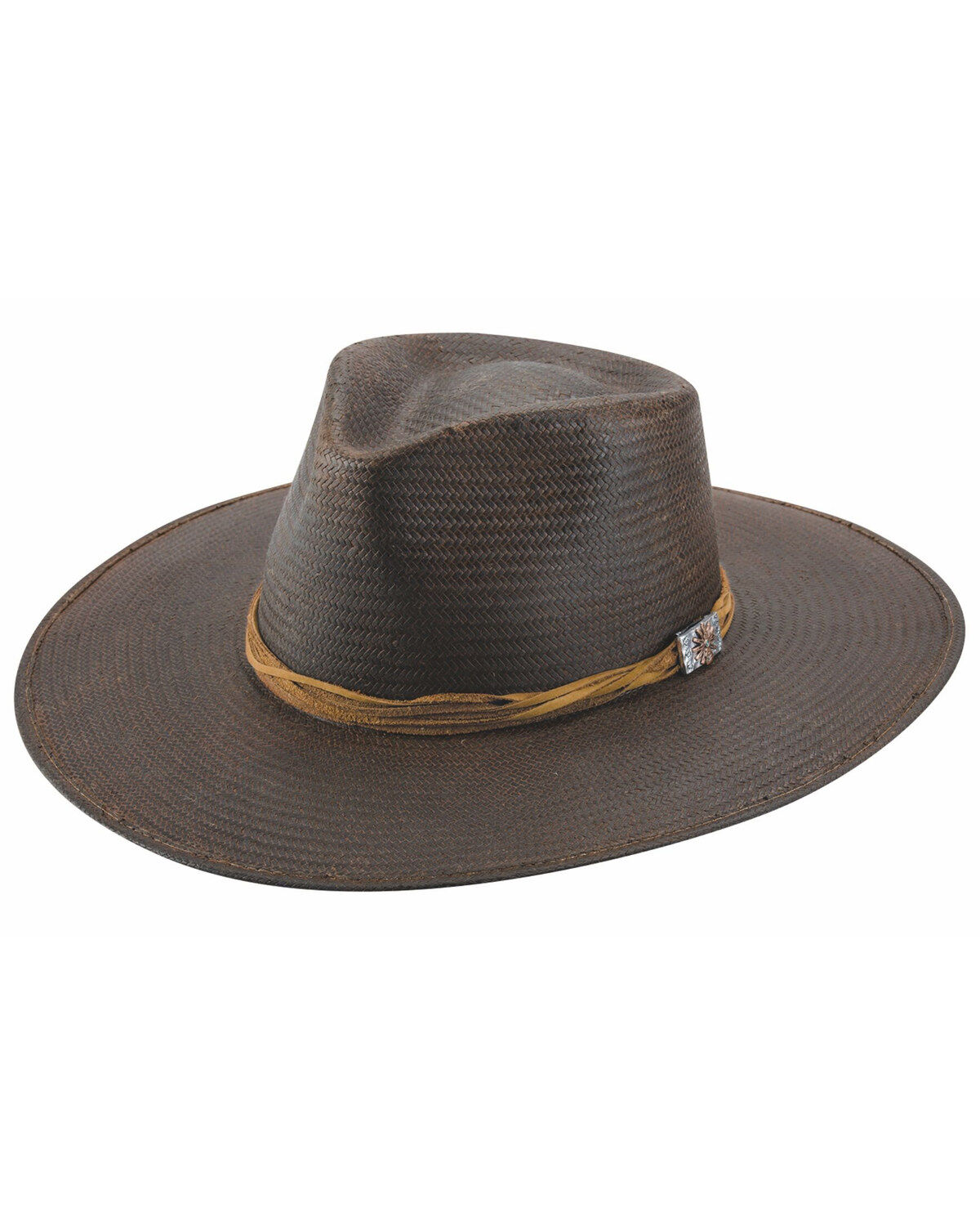 Image #1 - Bullhide Women's Black Riverview Town Shantung Panama Straw Fashion Hat , , hi-res