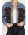 Image #3 - Cleo + Wolf Women's Medium Wash Denim and Blanket Jacket, Medium Wash, hi-res