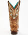 Image #6 - Corral Women's Floral Blacklight Western Boots - Square Toe, Cognac, hi-res