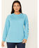 Image #2 - Ariat Women's Rebar Heat Fighter Long Sleeve Work Shirt, Blue, hi-res