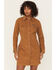 Image #1 - Wrangler Retro Women's Corduroy Long Sleeve Snap Mini Dress, Brown, hi-res