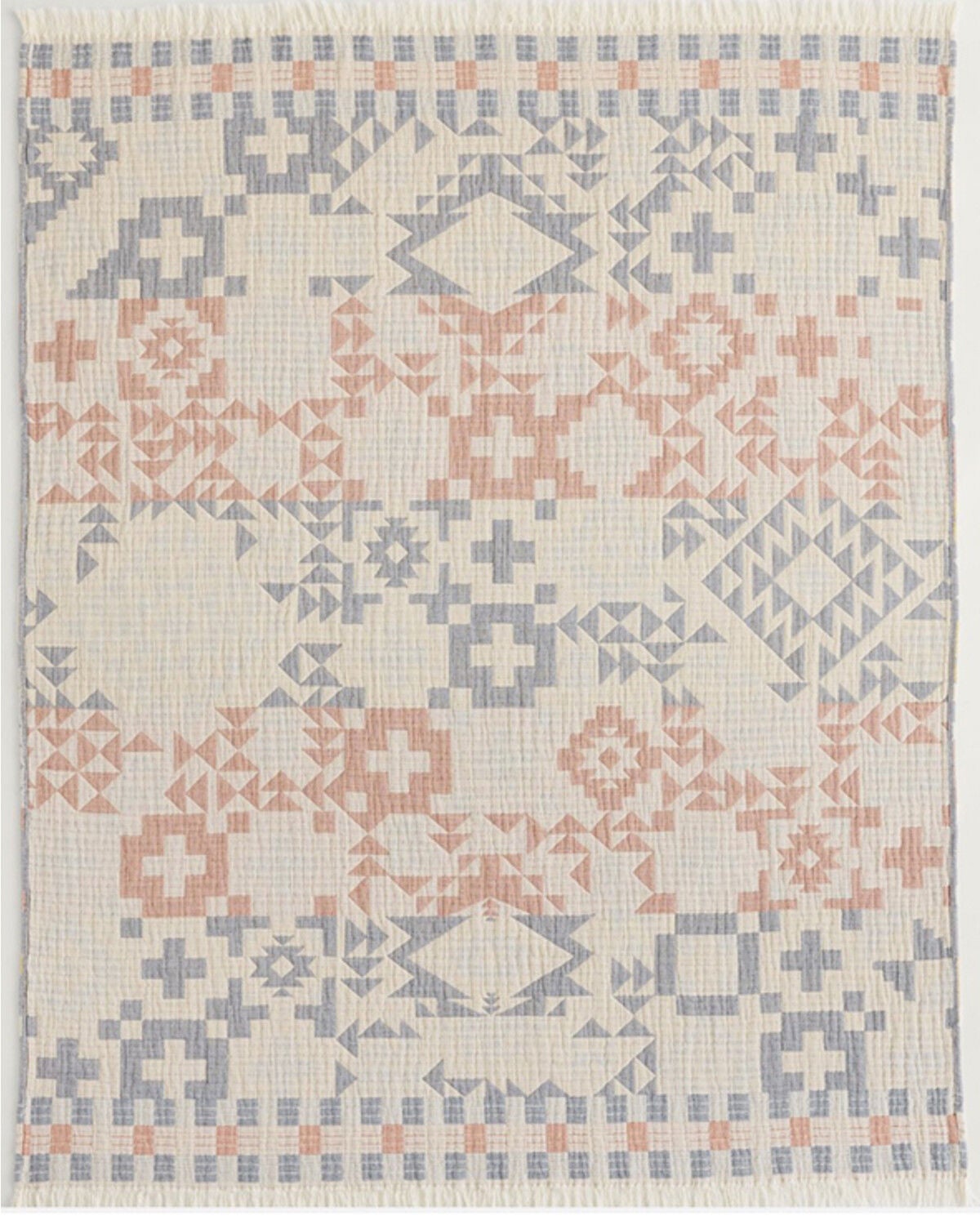 Pendleton Blue Ridge Fringed Cotton Throw Blanket, Multi, hi-res
