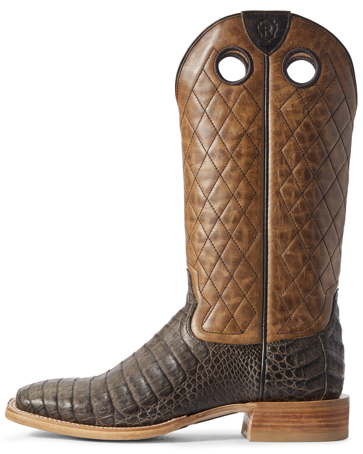 Image #2 - Ariat Men's Brown Caiman Belly Western Boots - Broad Square Toe, , hi-res