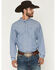 Image #1 - Ariat Men's Pro Series Judah Striped Fitted Long Sleeve Western Shirt, Blue, hi-res