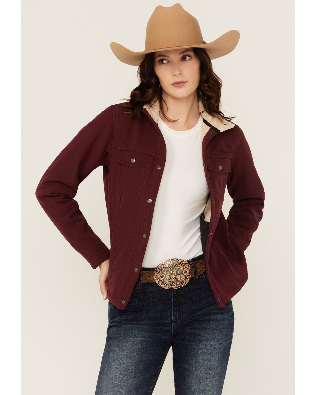 Ariat Women's Solid Performance Softshell Jacket, Maroon, hi-res