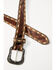 Image #2 - G-Bar-D Men's Southwestern Print Stitched Belt, Dark Brown, hi-res