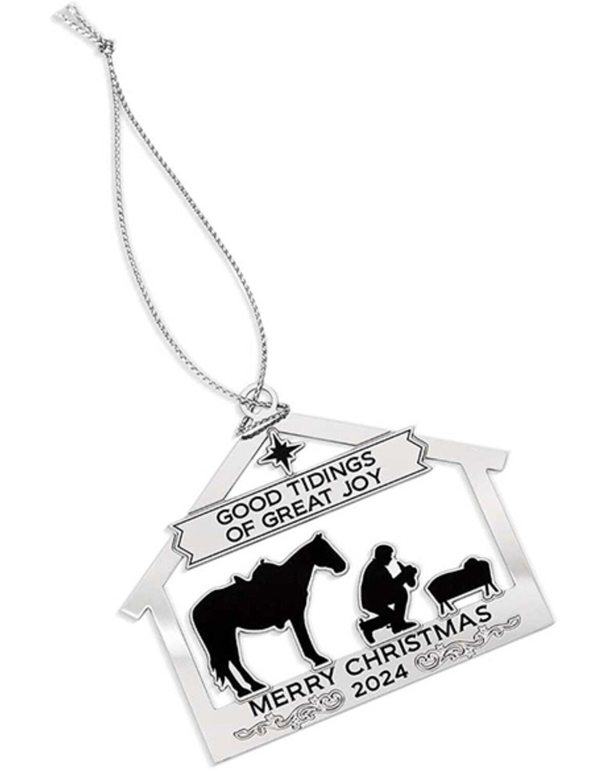 Montana Silversmiths Good Tidings Ornament, Silver, hi-res