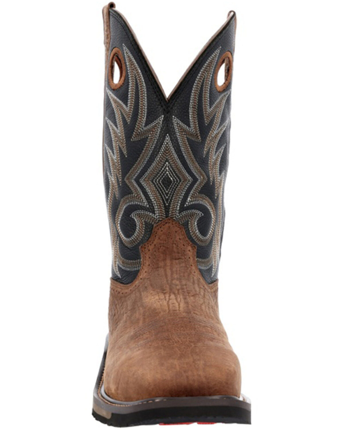Image #4 - Durango Men's Workhorse Pull On Western Work Boots - Steel Toe, Brown, hi-res