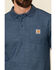 Carhartt Men's Contractor's Pocket Short Sleeve Polo Work Shirt - Big & Tall, Dark Blue, hi-res