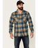 Pendleton Men's Board Ombre Plaid Long Sleeve Button-Down Western Shirt , Blue, hi-res