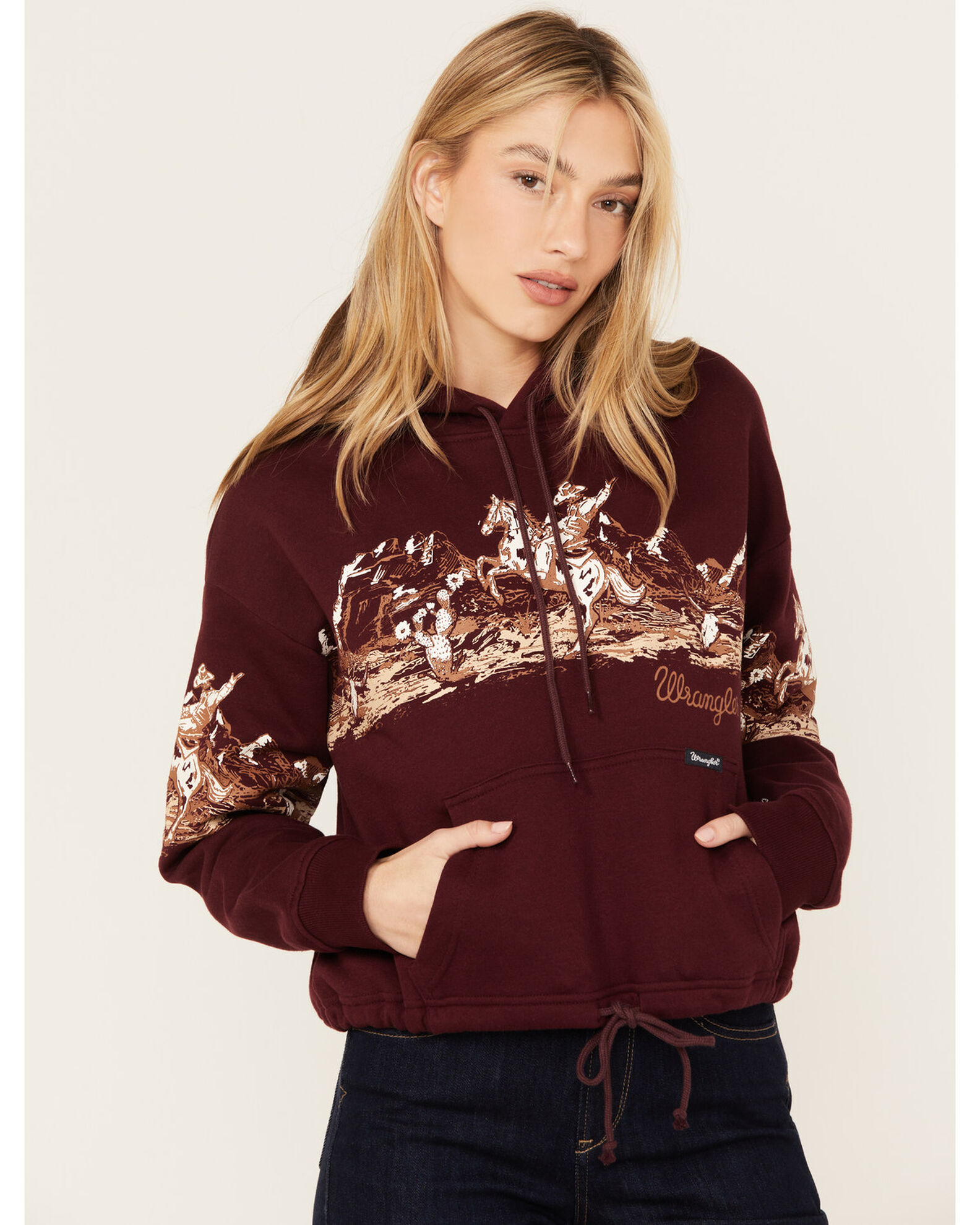 Wrangler hotsell cropped hoodie