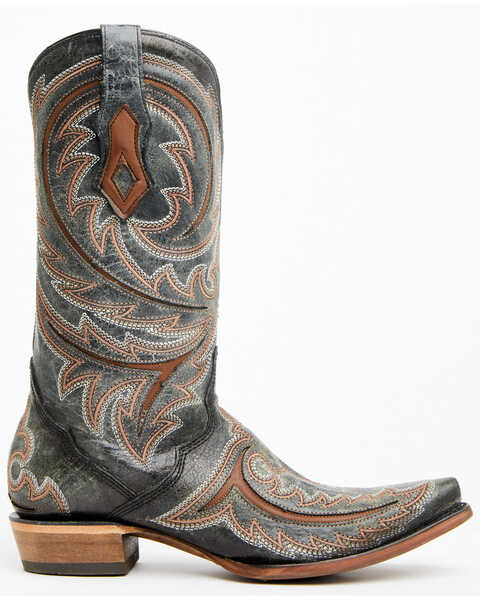 Image #2 - Corral Men's Triad Inlay Western Boots - Snip Toe , Black, hi-res