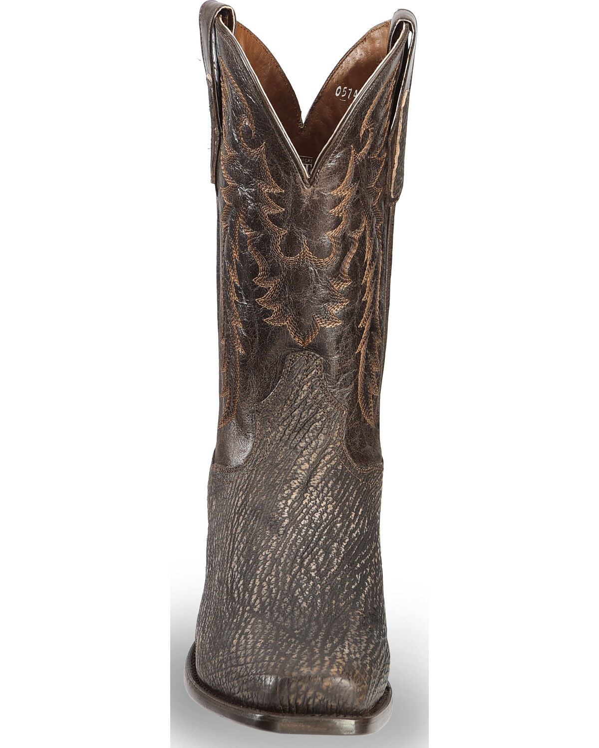 Image #4 - Dan Post Men's Chocolate Shark Cowboy Boots - Square Toe , , hi-res