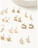 Image #3 - Shyanne Women's Heart And Cherry Earing Set - 12 Piece, Gold, hi-res