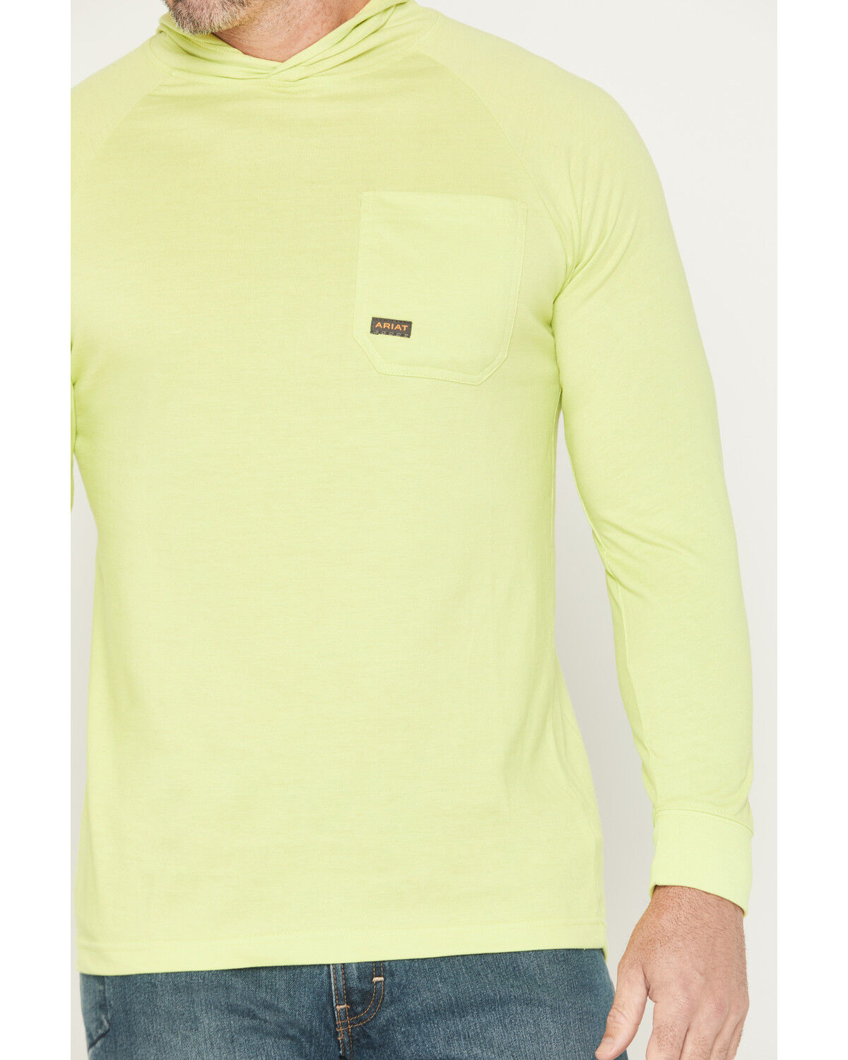 Ariat Men's Rebar Cotton Strong Hooded Long Sleeve Work T-Shirt