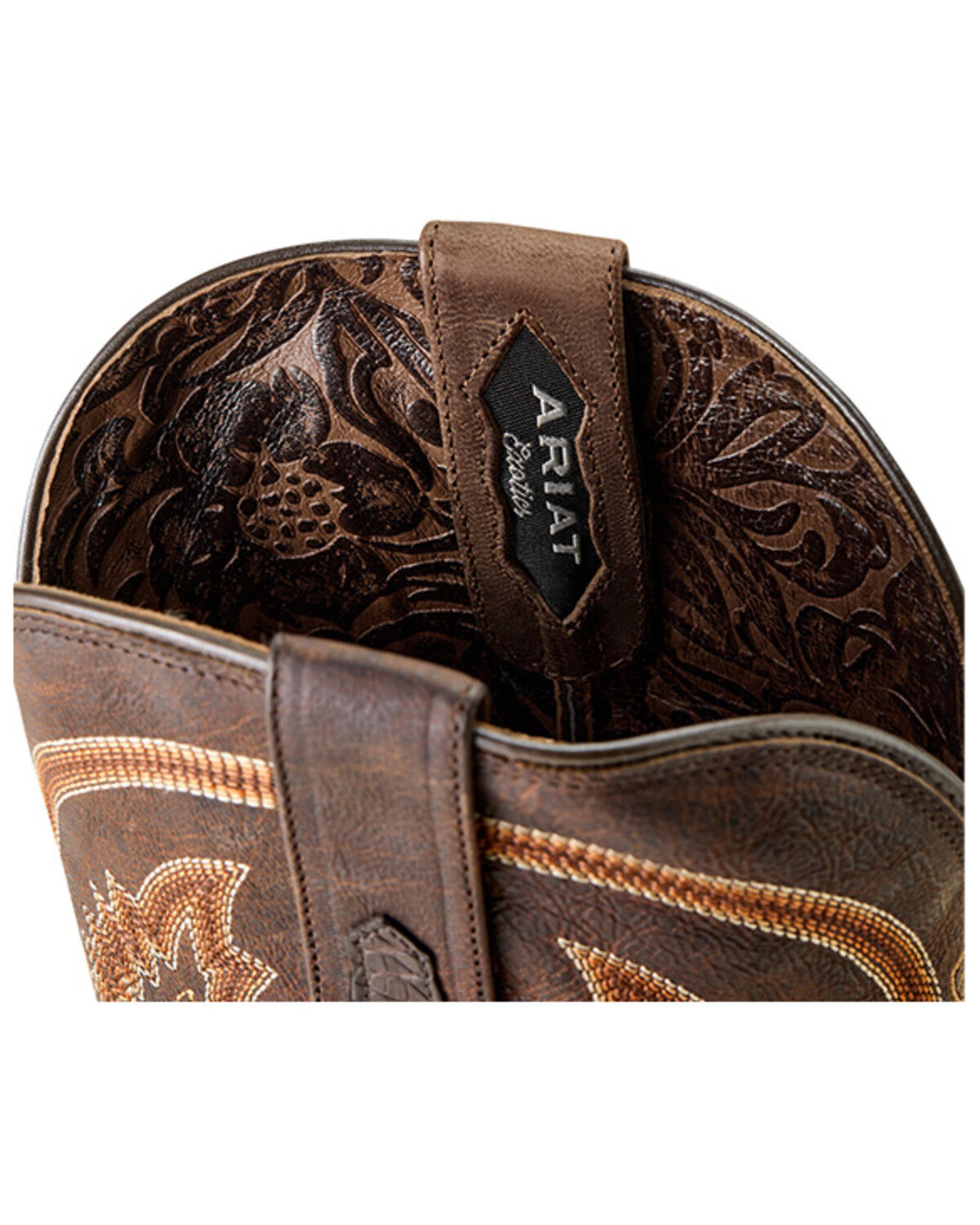 Image #6 - Ariat Men's Callen Exotic Caiman Belly Western Boots - Broad Square Toe, Chocolate, hi-res