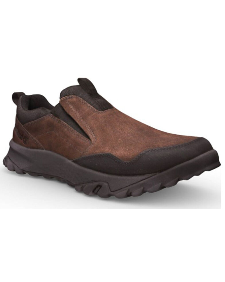 Timberland Men's Lincoln Peak Waterproof Slip-On Work Hike Shoes, Dark Brown, hi-res