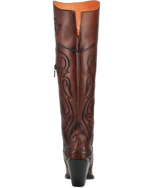 Image #5 - Dan Post Women's Seductress Western Boots - Snip Toe, Brown, hi-res