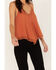 Image #3 - Miss Me Women's Handkerchief Hem Sleeveless Top, Rust Copper, hi-res