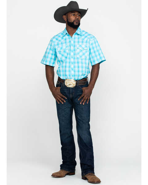 Image #6 - Wrangler 20X Men's Advanced Comfort Plaid Short Sleeve Western Shirt , , hi-res