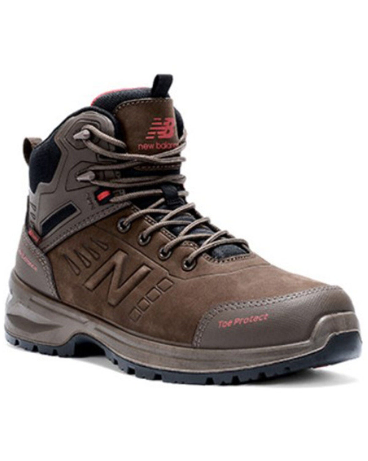 New Balance Men's Calibre Lace-Up Work Boots - Composite Toe, Brown, hi-res