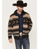 Cinch Men's Full-Zip Striped Sweater, Charcoal, hi-res