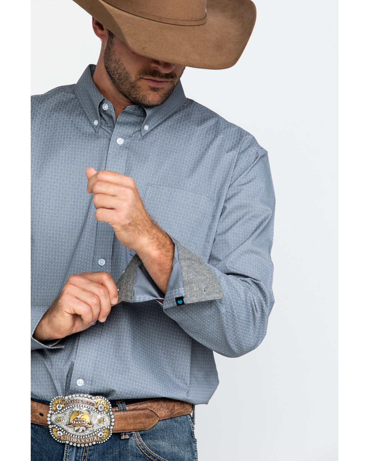 Image #4 - Cody James Core Men's Firesky Geo Print Long Sleeve Western Shirt, , hi-res