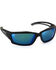 Image #1 - Edge Eyewear Men's Kazbek Polarized Aqua Precision Safety Sunglasses, Black, hi-res