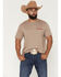 Image #2 - Wrangler Men's American Cowboy Short Sleeve Graphic T-Shirt, Taupe, hi-res