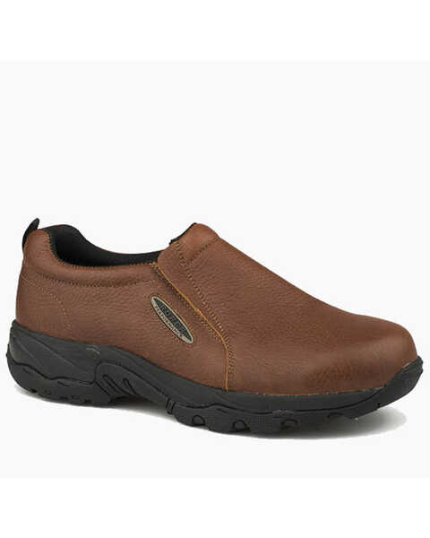 Roper Men's Air Light Brown Slip-On Shoes - Round Toe, Brown