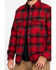 Image #4 - Hawx Men's Red Miller Plaid Quilted Flannel Work Shirt Jacket , , hi-res