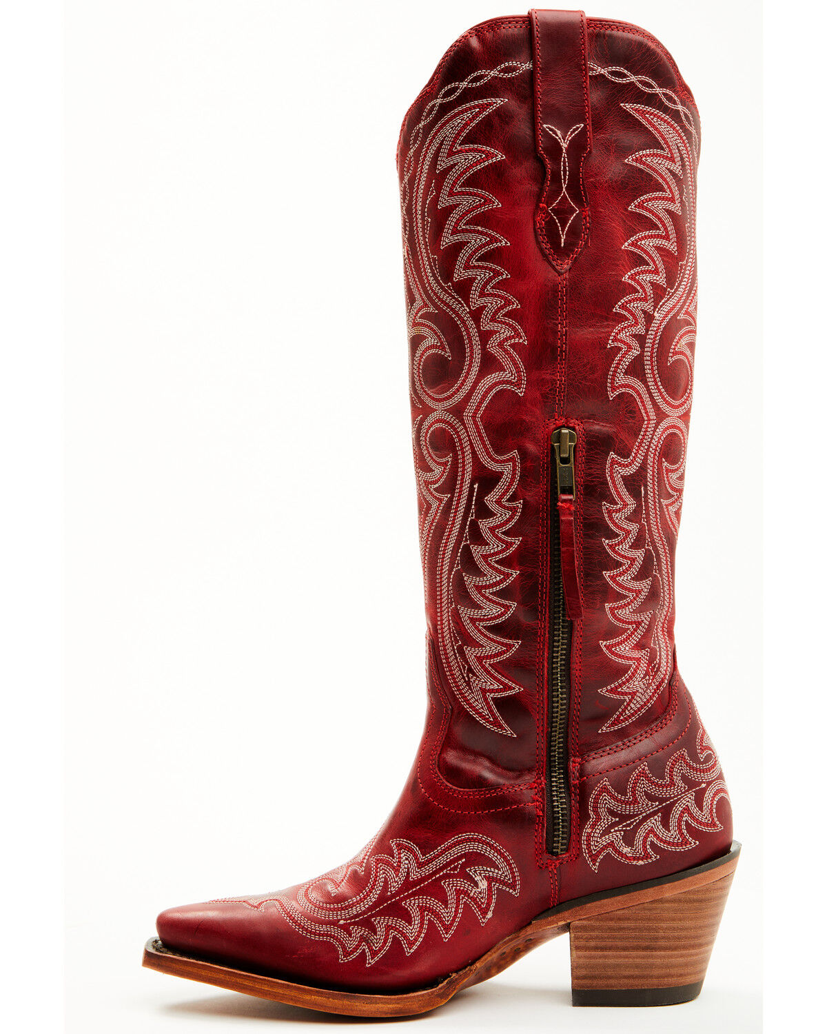 Image #3 - Durango Women's Crush Tall Western Boots - Snip Toe, Red, hi-res
