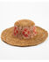 Image #1 - Shyanne Women's Floral Crochet Straw Fashion Sun Hat, Tan, hi-res