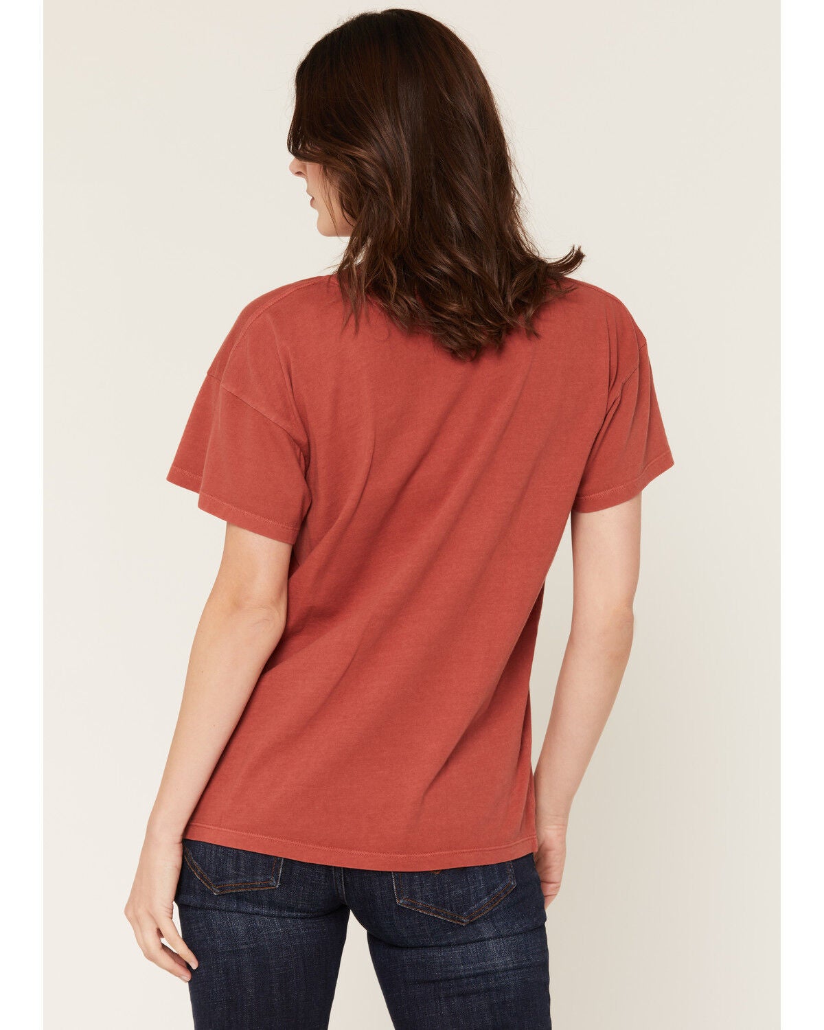 Image #4 - Girl Dangerous Women's Horseshoe Embroidered Short Sleeve Oversized Graphic Tee, Rust Copper, hi-res