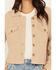 Image #3 - Cleo + Wolf Women's Cropped Boucle Cardigan, Wheat, hi-res