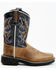 Image #2 - Old West Boys' Leather Work Rubber Western Boots - Square Toe, , hi-res