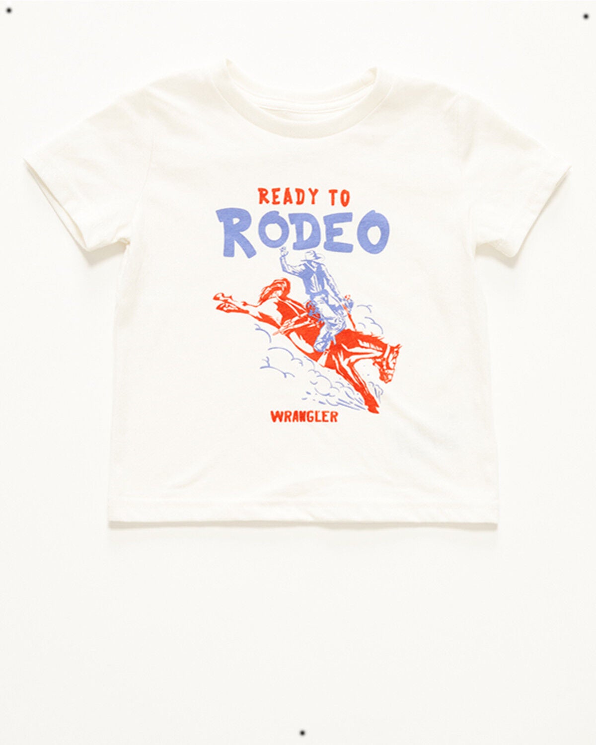 Wrangler Toddler Boys' Ready Rodeo Short Sleeve Graphic T-Shirt, White, hi-res