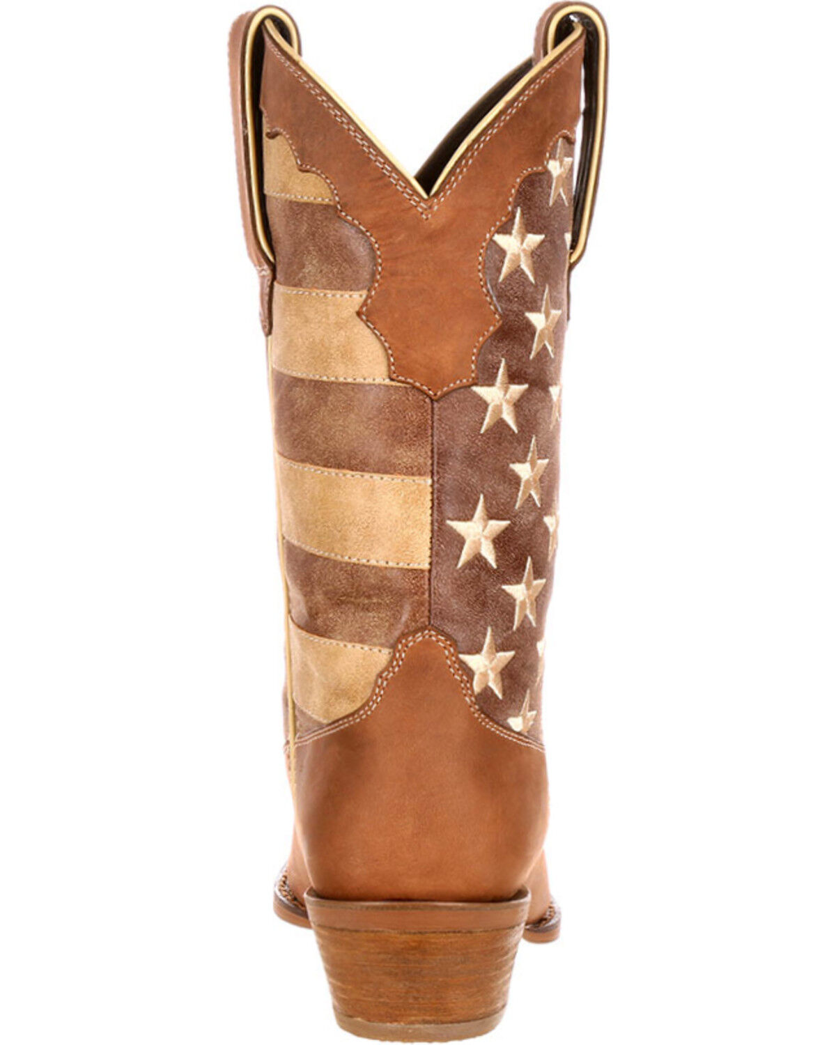 Image #7 - Durango Women's Distressed Flag Western Boots, Brown, hi-res