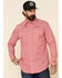 Image #1 - Wrangler 20X FR Men's Red Small Geo Print Long Sleeve Work Shirt , , hi-res