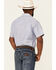 Image #4 - Wrangler Men's Chambray Rigid Cowboy Cut Short Sleeve Pearl Snap Work Shirt, Blue, hi-res