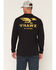 Image #1 - Hawx Men's Go Further Long Sleeve Graphic Work T-Shirt, Black, hi-res