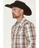 Image #2 - Cody James Men's Ridge Rider Plaid Print Long Sleeve Snap Western Shirt, Tan, hi-res