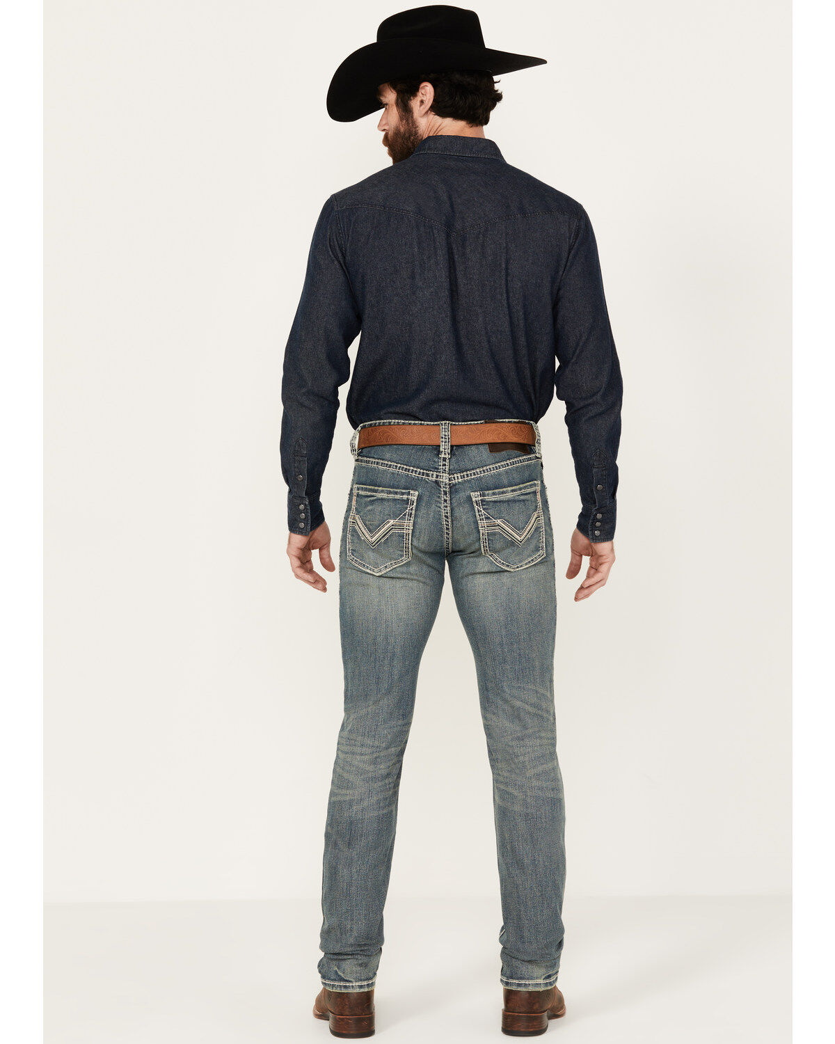 Image #1 - Rock & Roll Denim Men's Rifle Medium Vintage Wash Skinny Reflex Jeans, Medium Wash, hi-res