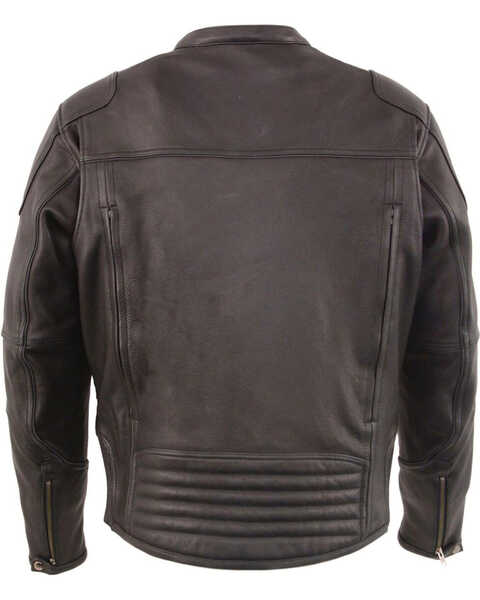 Image #3 - Milwaukee Leather Men's Cool Tec Leather Scooter Jacket - Big 4X, Black, hi-res
